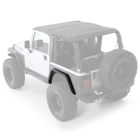 Smittybilt 97-06 WRANGLER (TJ/LJ) XRC REAR 3in FENDER FLARES - BLACK TEXTURED 76875